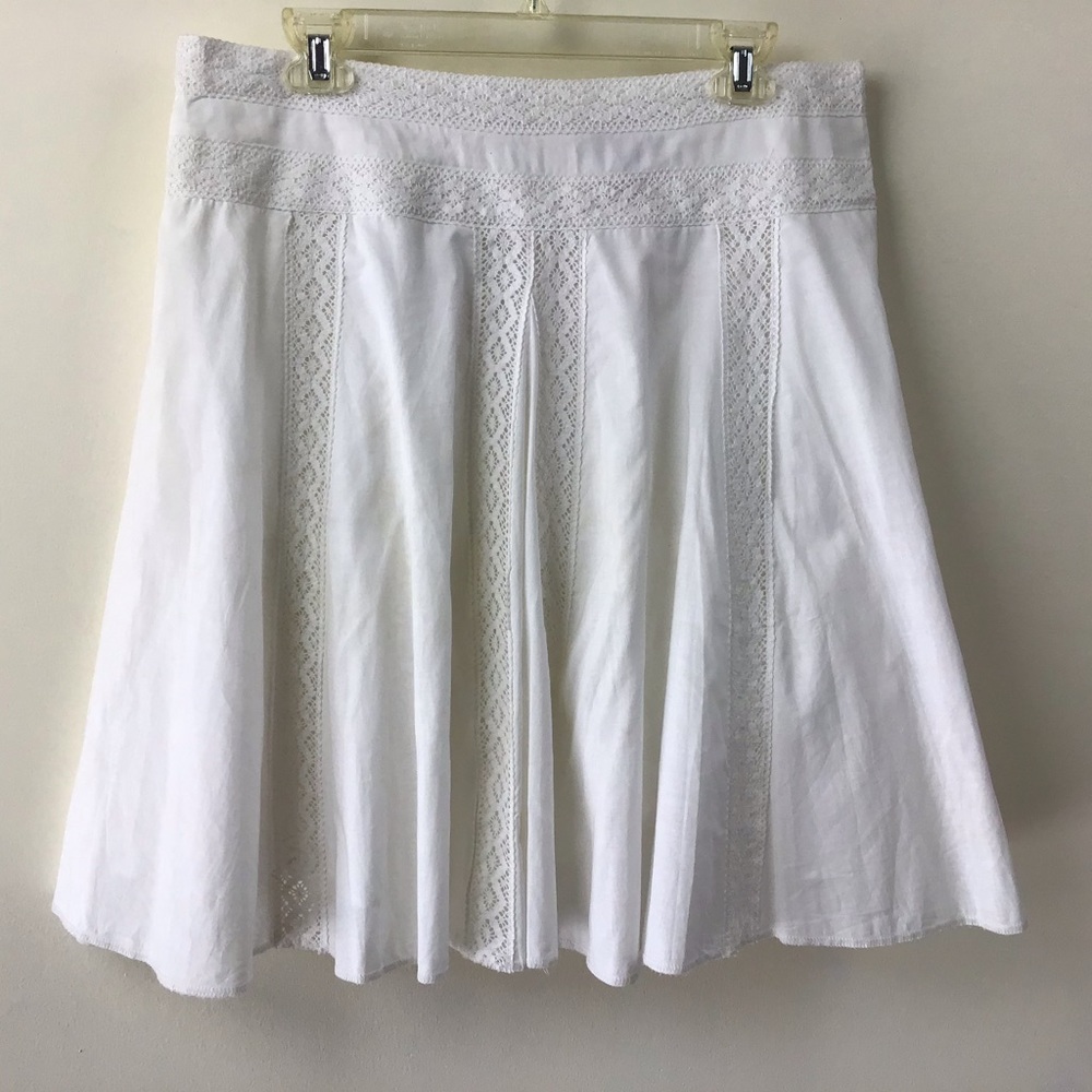 Three Pink Hearts Lace & Wht.,Cotton Skirt.